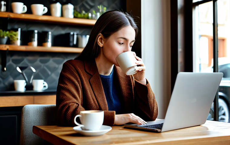 Blogger**

"A professional female blogger in a cozy cafe setting, laptop open, sipping coffee, fully clothed in modest attire, safe for work, appropriate content, perfect anatomy, natural pose, writing a blog post. Soft, natural lighting. professional, family-friendly"

**